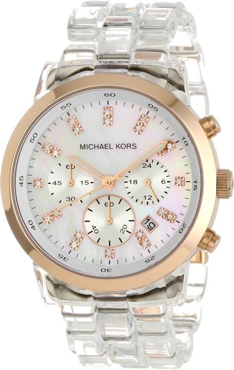 michael kors clear band watch